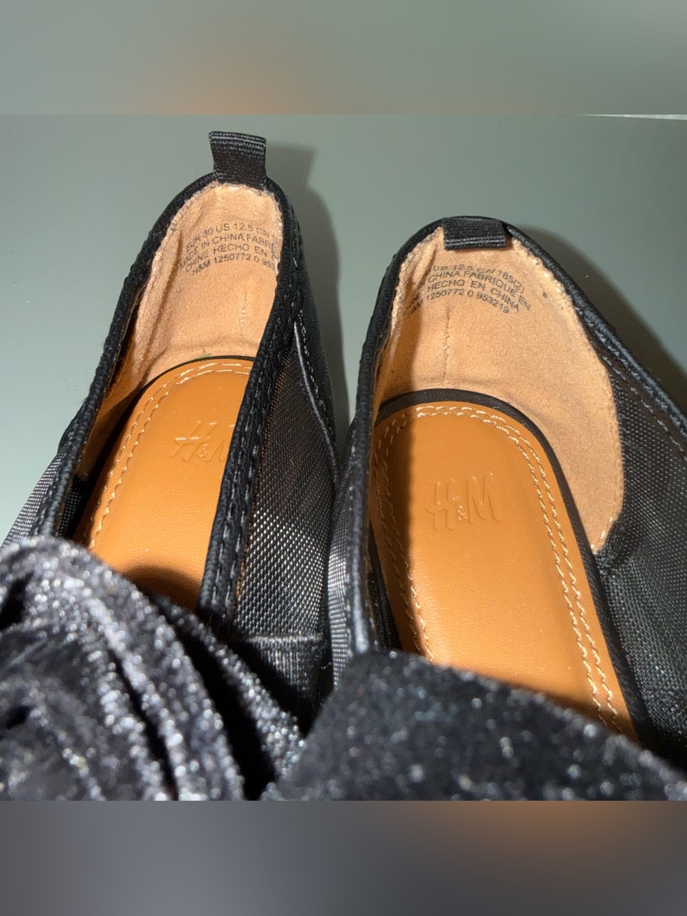 H&M girls velvety bow ballet mesh flat size 12.5 - Picture 4 of 8